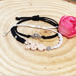 Ostara equinox spring celebration inspired bracelet set